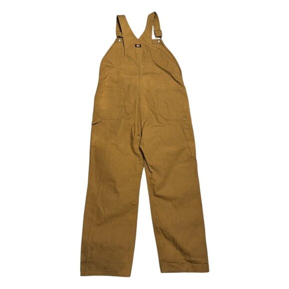 DICKIES Wheat Brown OVERALLS Coveralls Work Wear Mechanic Carpenter Pants 40x32 - Picture 2 of 7
